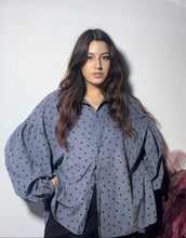Cargar imagen en el visor de la galería, Camicia blu a pois🦋
