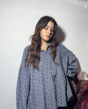 Cargar imagen en el visor de la galería, Camicia blu a pois🦋
