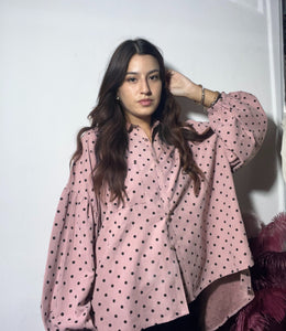 Camicia rosa a pois🌷